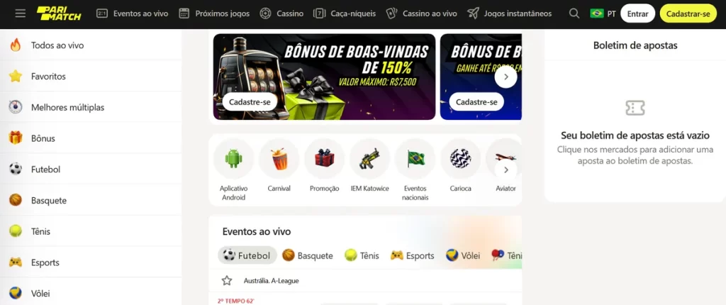 PariMatch Acesse o site